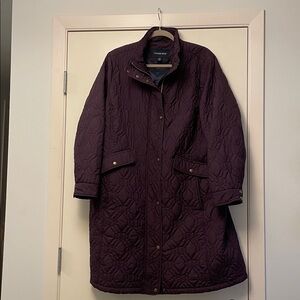 Lands' End Primaloft Weather Resistant Packable Coat